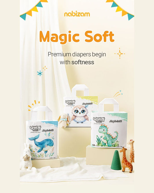 [4 Packs] Magic Soft Diaper TAPE / PANTS (S-XL)
