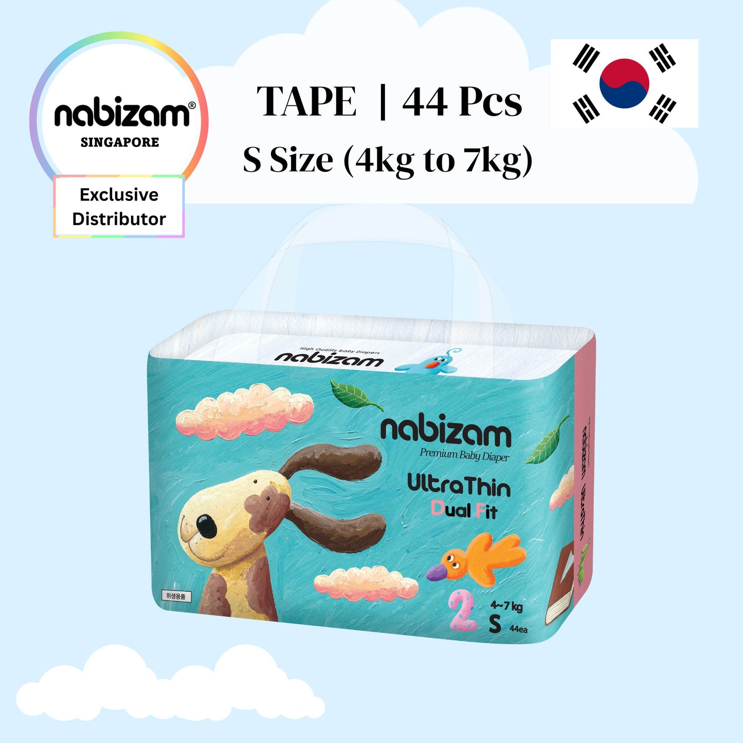 [1 Pack] UltraThin DualFit Summer Diaper Tape / Pants (S to XL