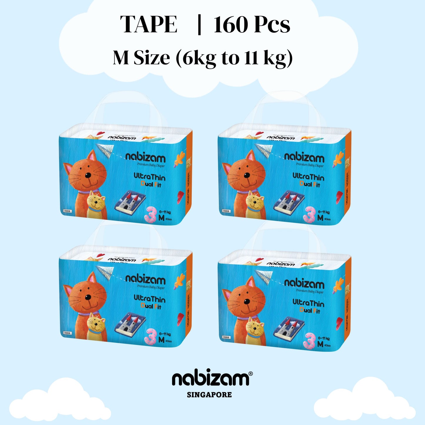[4 Packs] UltraThin DualFit Summer Diaper Pants (S-XL)