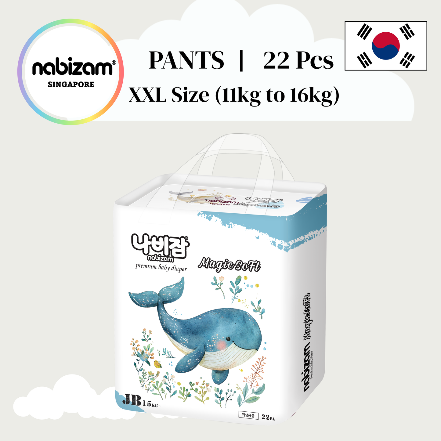 [BUY 1 and FREE 1 ] MagicSoft Diapers Tape / Pants (S-XL)