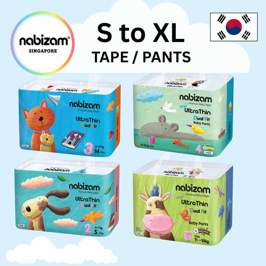 [1 Pack] UltraThin DualFit Summer Diaper Tape / Pants (S to XL