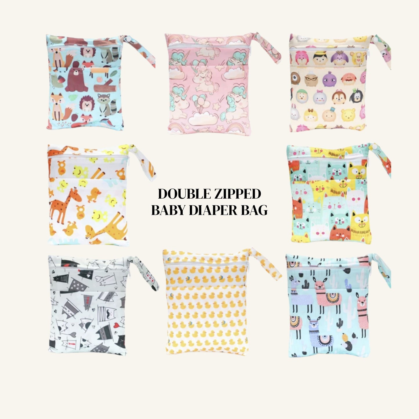 Double Zipped Diaper Bag